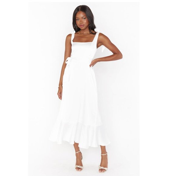 Show Me Your MuMu White Midi Dress - Picture 1 of 15